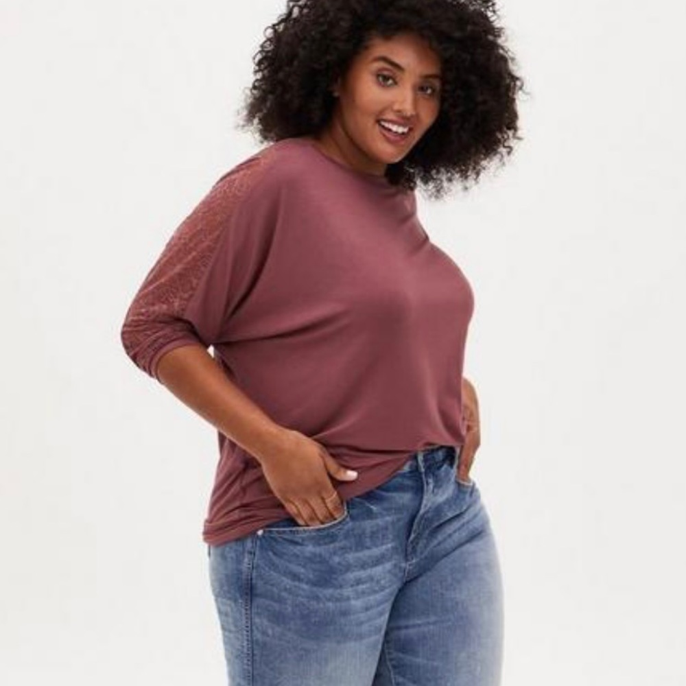 Torrid Pink Lace Top